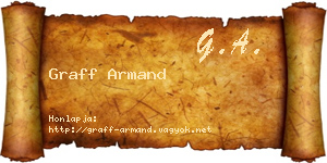 Graff Armand névjegykártya